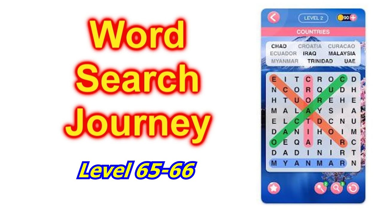 Word Search Journey &mdash; игра-головоломка в слова для уровней 65&ndash;66. Сможете ли вы найти слова?