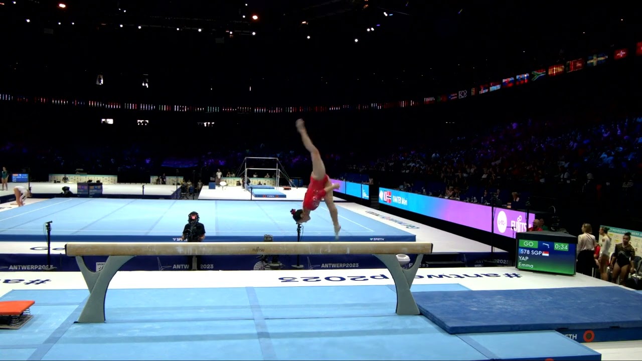 YAP Emma (SGP)_2023 Artistic Worlds, Antwerp (BEL)_Qualifications_Balance Beam