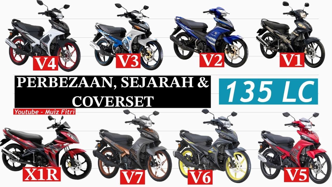 PERBEZAAN 135 LC V1 V2 V3 V4 V5 V6 / X1R / SEJARAH DAN COVERSET / YAMAHA 135 LC 2020
