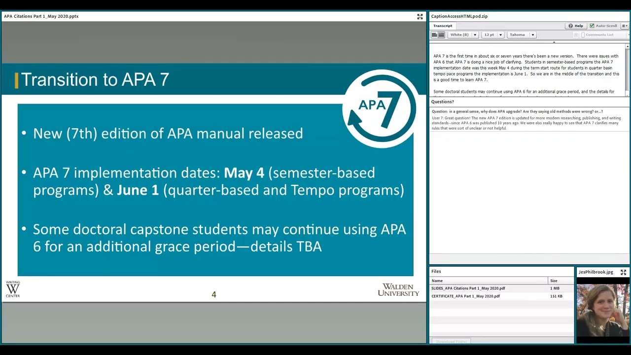 APA Citations Part 1: Methods to the Madness - May 2020
