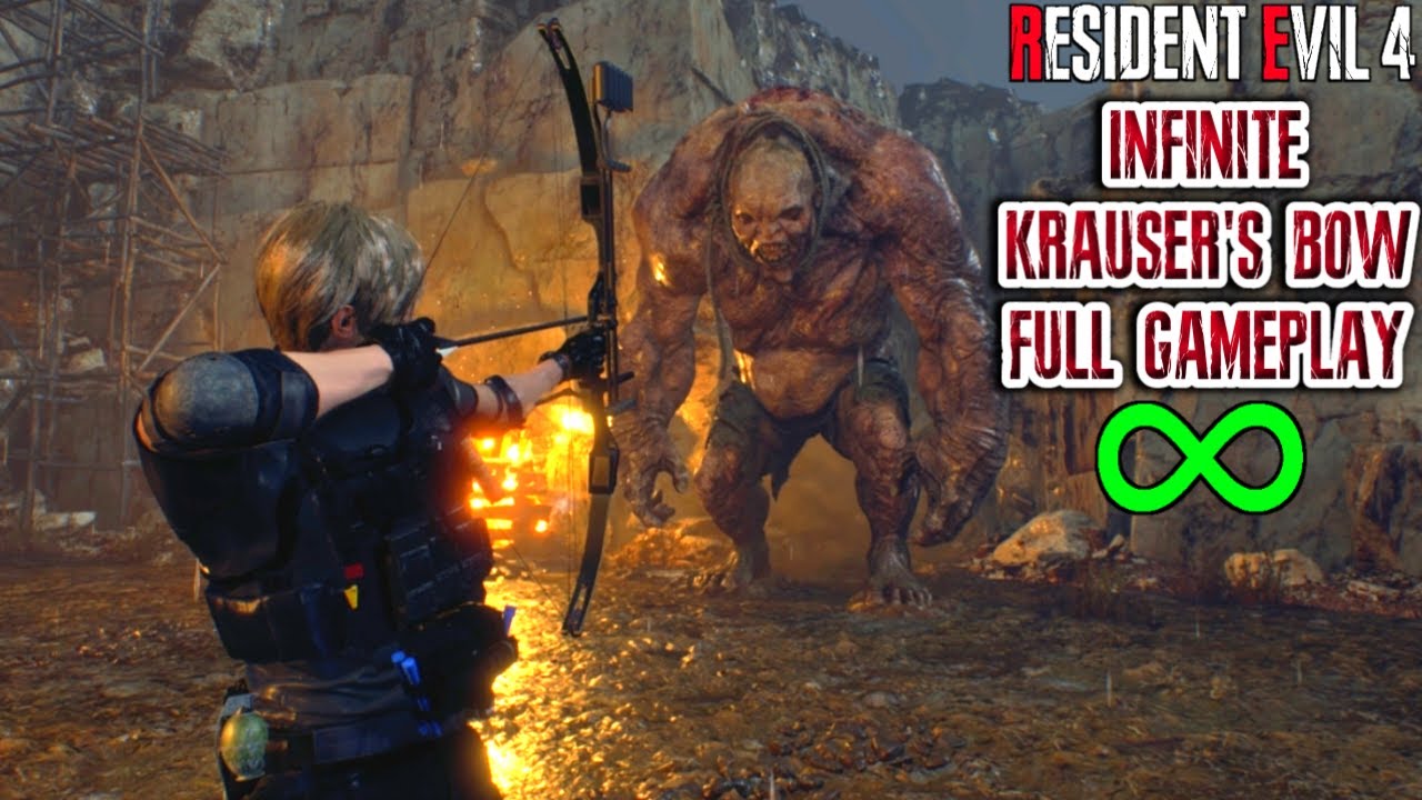 INFINITE KRAUSER'S BOW ONLY!! Full Gameplay - Resident Evil 4 Remake