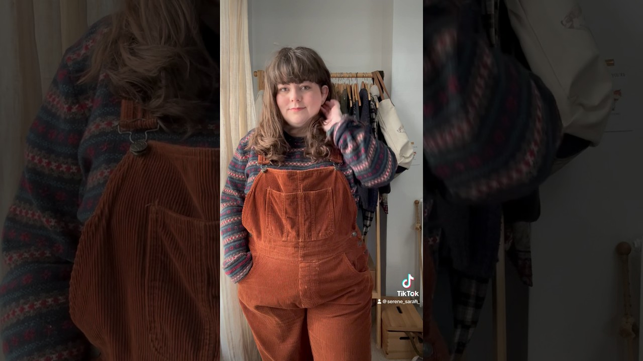 Plus-size cottagecore dungaree Outfit #plussizeoutfitideas #cottagecorefashion #ootd #dungarees