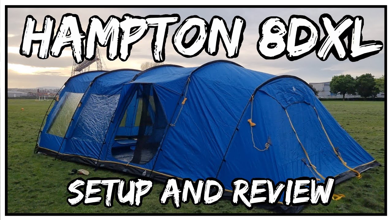 Hi-Gear Hampton 8DLX  Nightfall Deluxe Family Tent (Setup and Review)