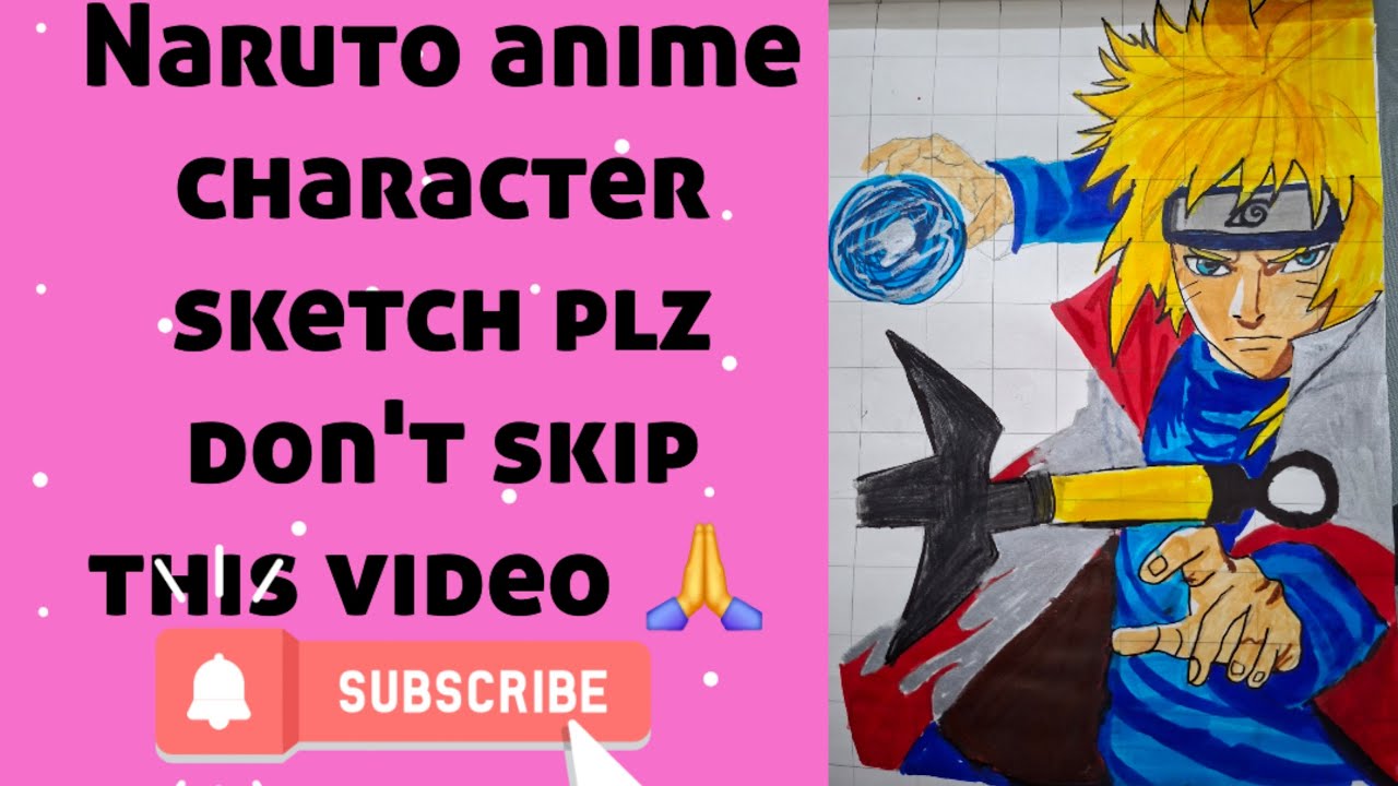 Anime character sketch Minato colorful drawing alcohol marker pencil ✏️ plz subscribe my channel 