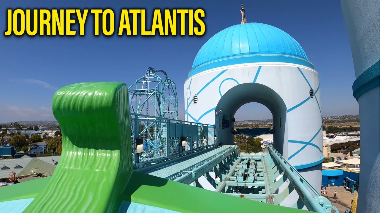 Atlantis Water Roller Coaster, POV - SeaWorld San Diego, California