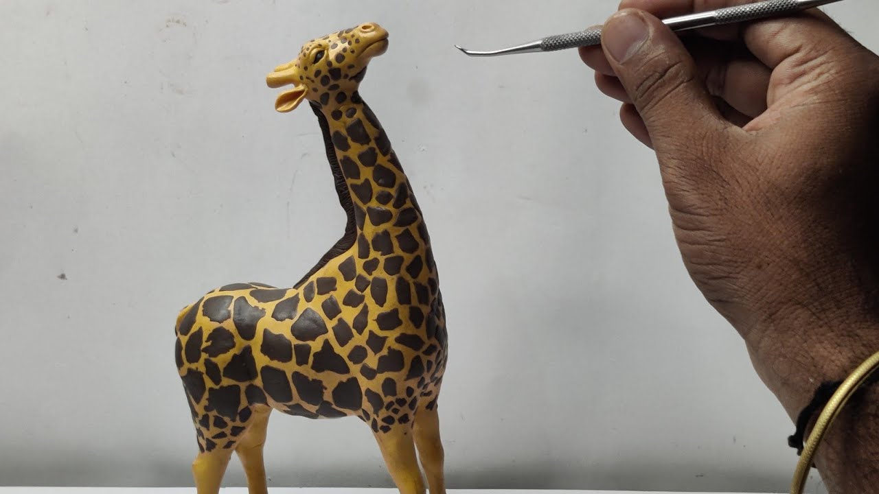 how to make a realistic Giraffe with polymer clay