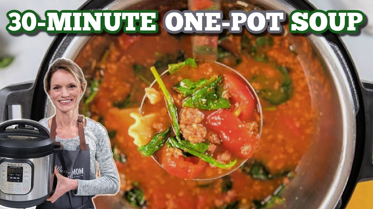 Instant Pot Lasagna Soup--Hearty, Rich, & Satisfying 30-Minute Soup