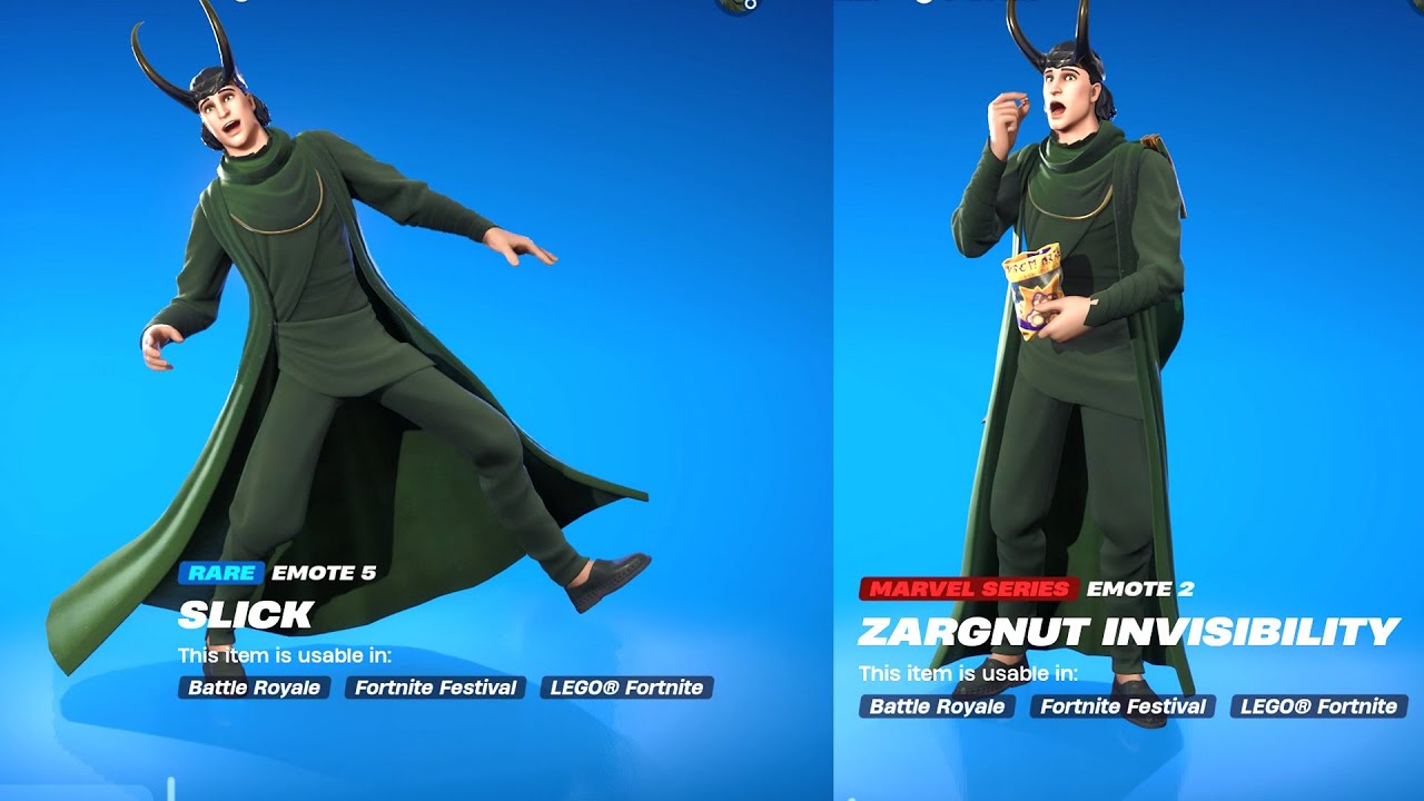 Loki Skin Showcase with Emotes and Dances | Fortnite Loki Skin