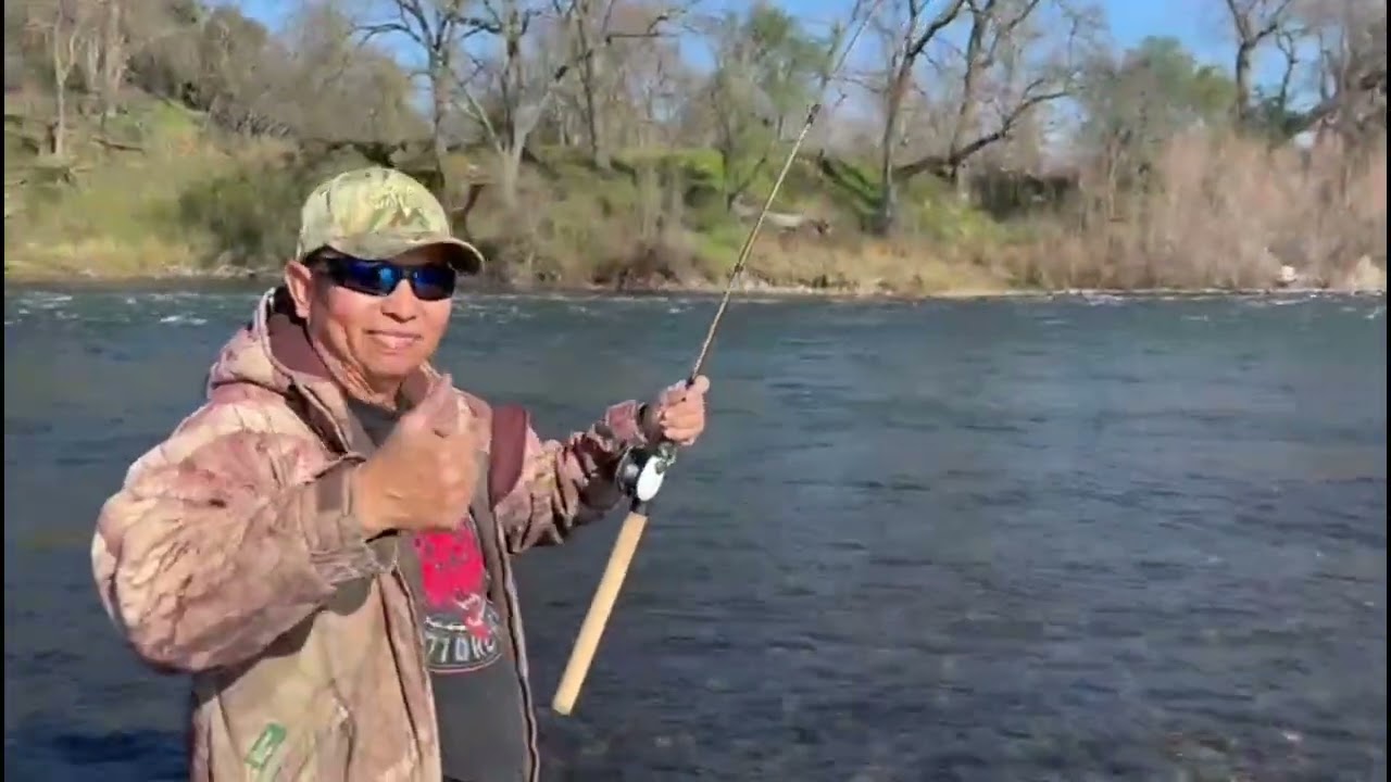 Steelhead fishing in January 2025 at American River