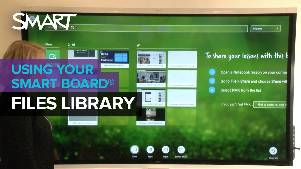 Знакомство с доской SMART Board с технологией iQ: Библиотека файлов (2018)