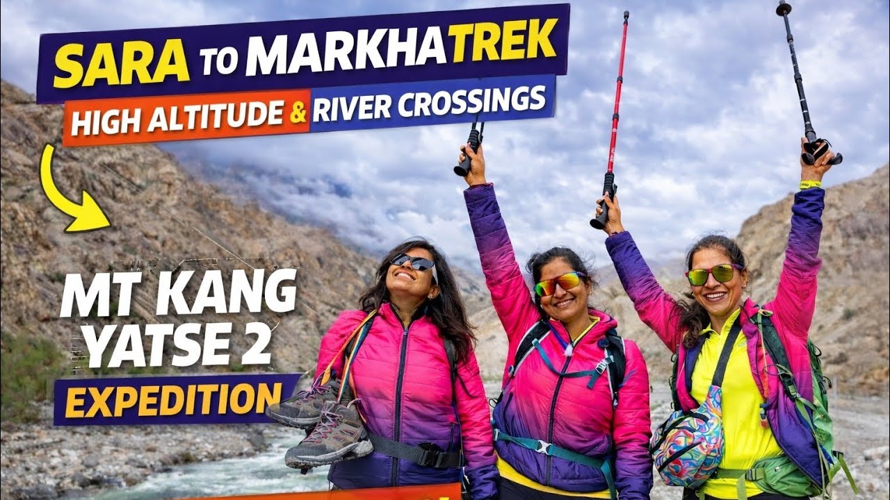 Mt.Kang Yatse 2 expedition | Day 4 Sara to Markha | High Altitude trek with river crossings | Ladakh