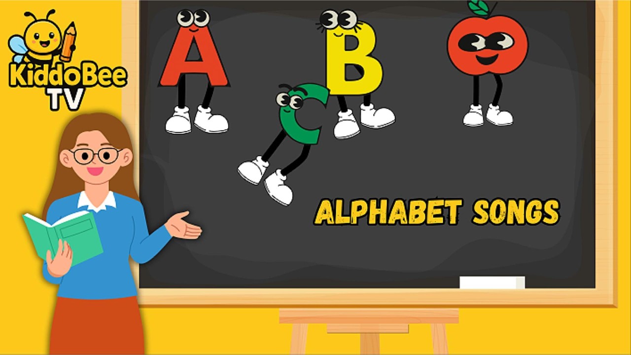 KiddoBee Tv - Phonics Song with Words EP063- A For Apple - ABC Alphabet Songs