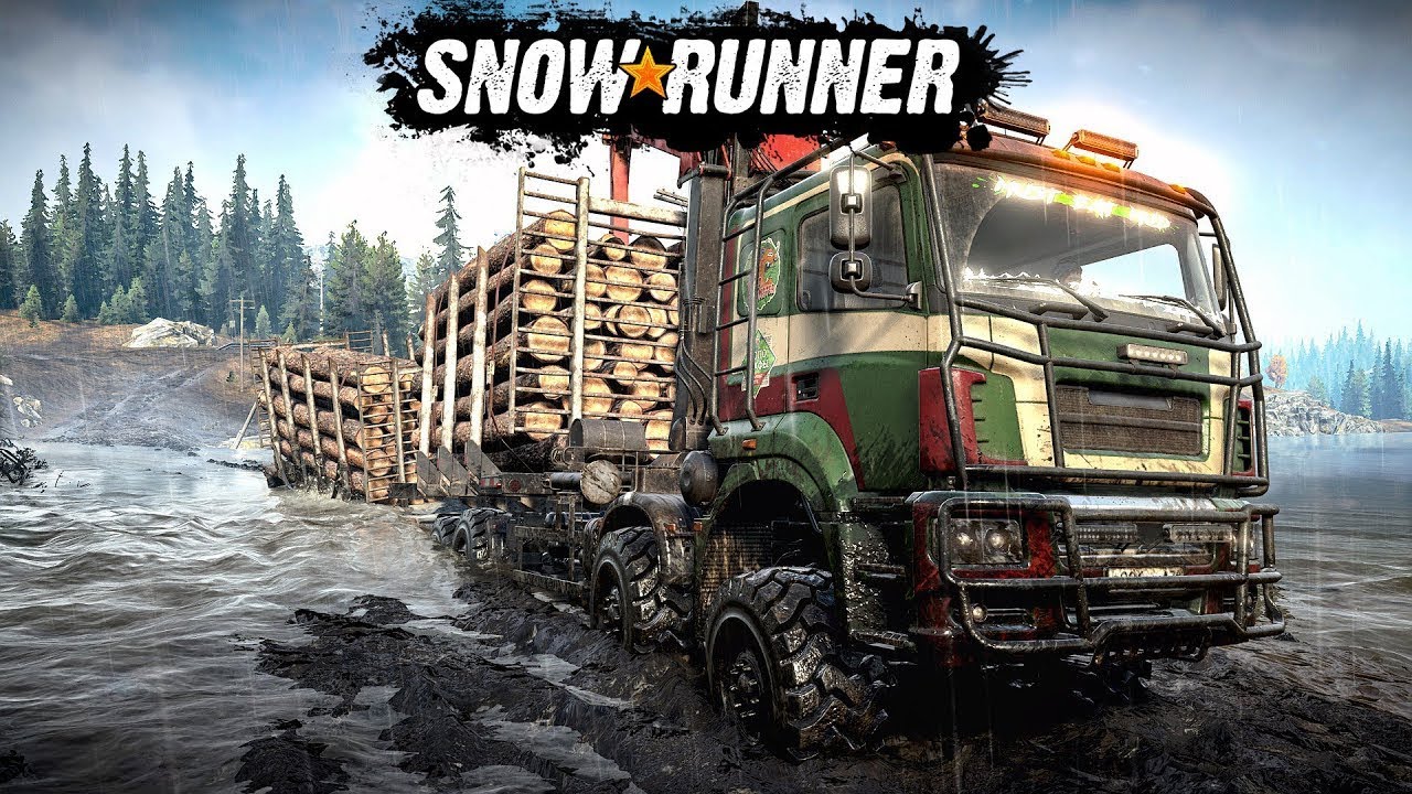 Пробую SnowRunner на руле Moza r5 =)