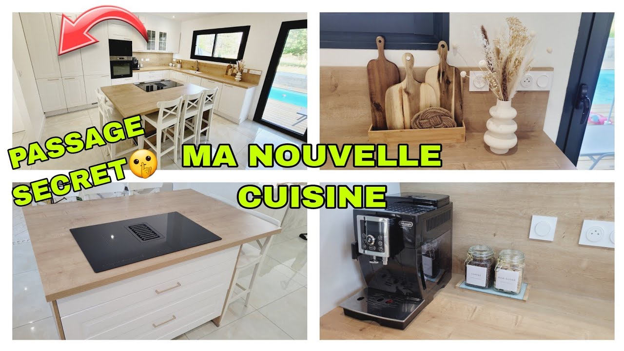 KITCHEN TOUR🤩+ JE VOUS DÉVOILE MA PIÈCE SECRÈTE🤫 #cuisine #portemagique #cuisineblanche #kitchentour