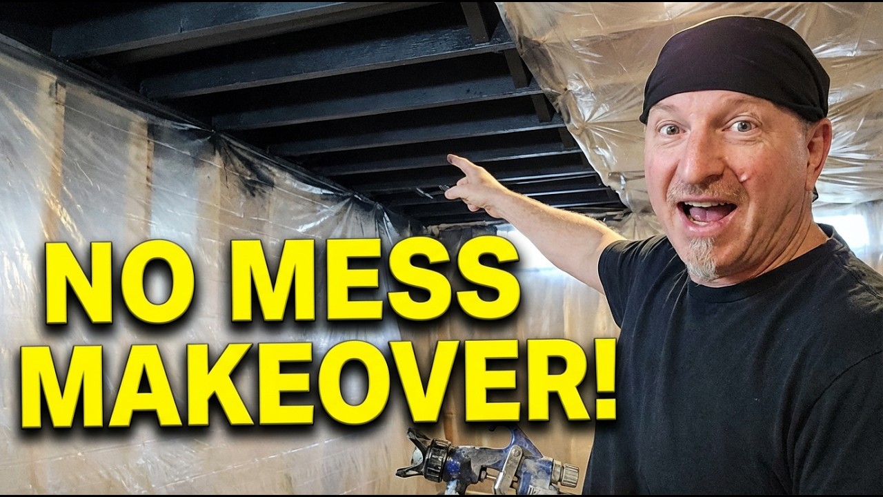 Basement Ceiling Makeover Without the Mess or Drywall