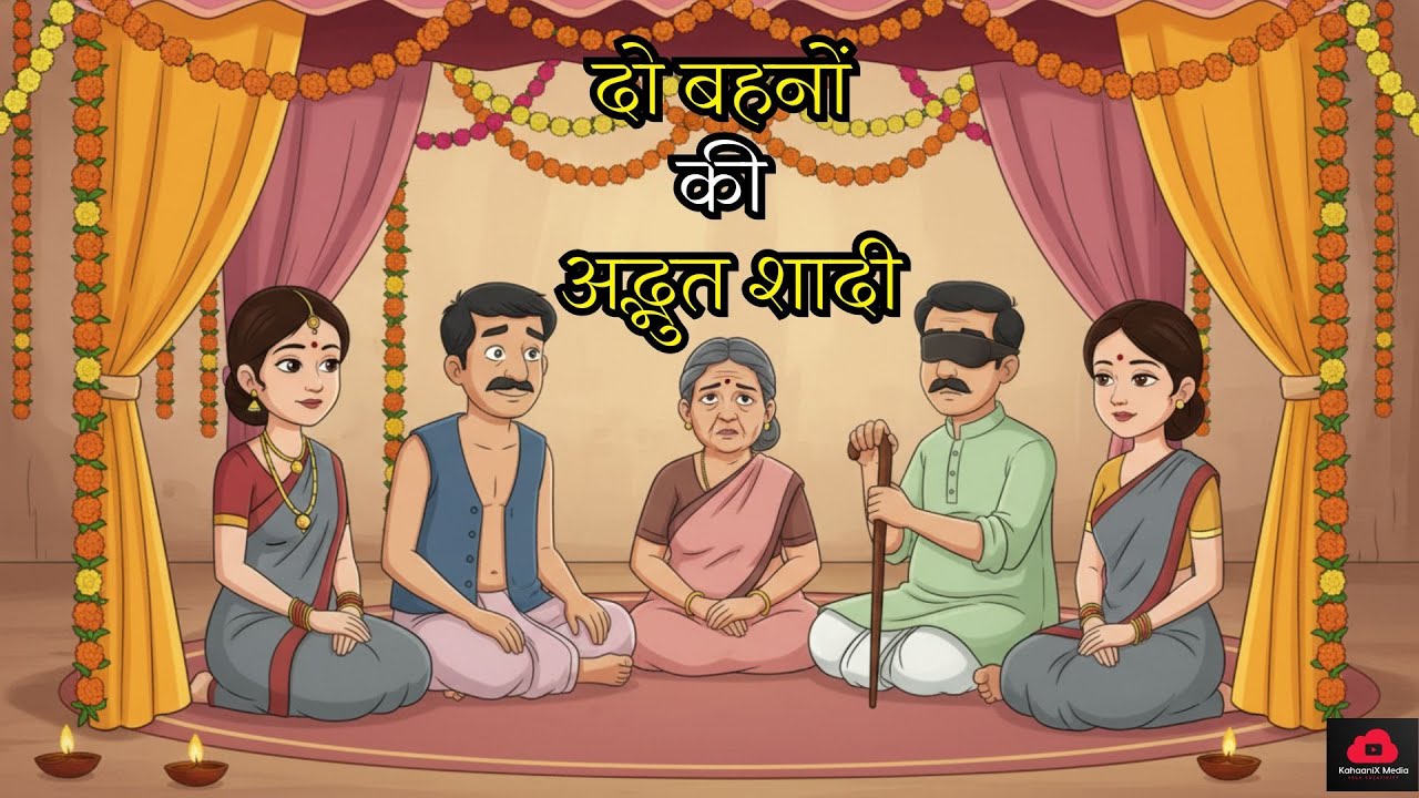 दो बहनों की अद्भुत शादी | Hindi Animated Story | New Hindi Kahani | Moral Story | cartoon story