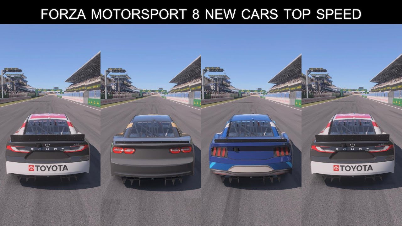 FORZA MOTORSPORT 8 | UPDATE 14 NEW CARS SPEED AND SOUND TEST | NASCAR EDITION