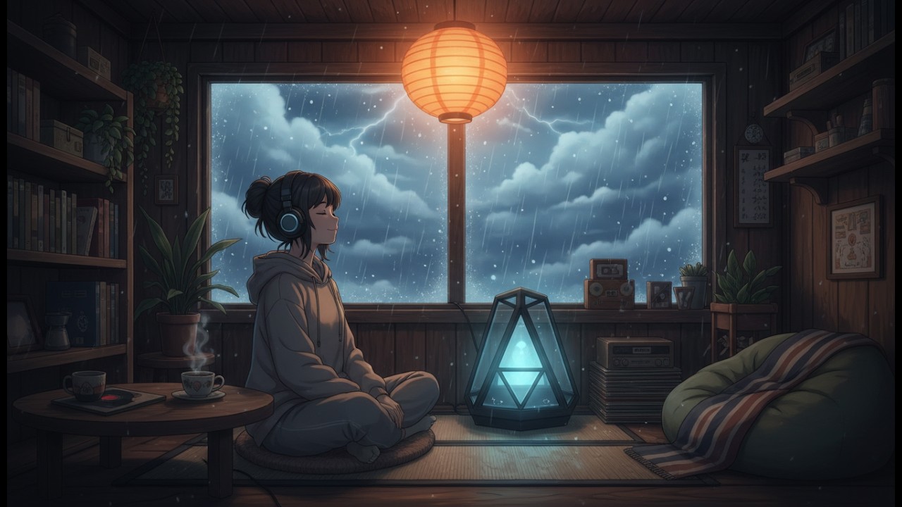 Lofi Relaxing Meditation on Top of a Tree 🌿 Forest Ambient Healing & Calm Nature Sounds