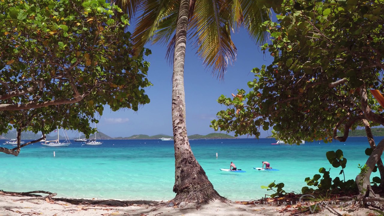 St john, sights and sounds of Honeymoon Beach in stunning 4K!