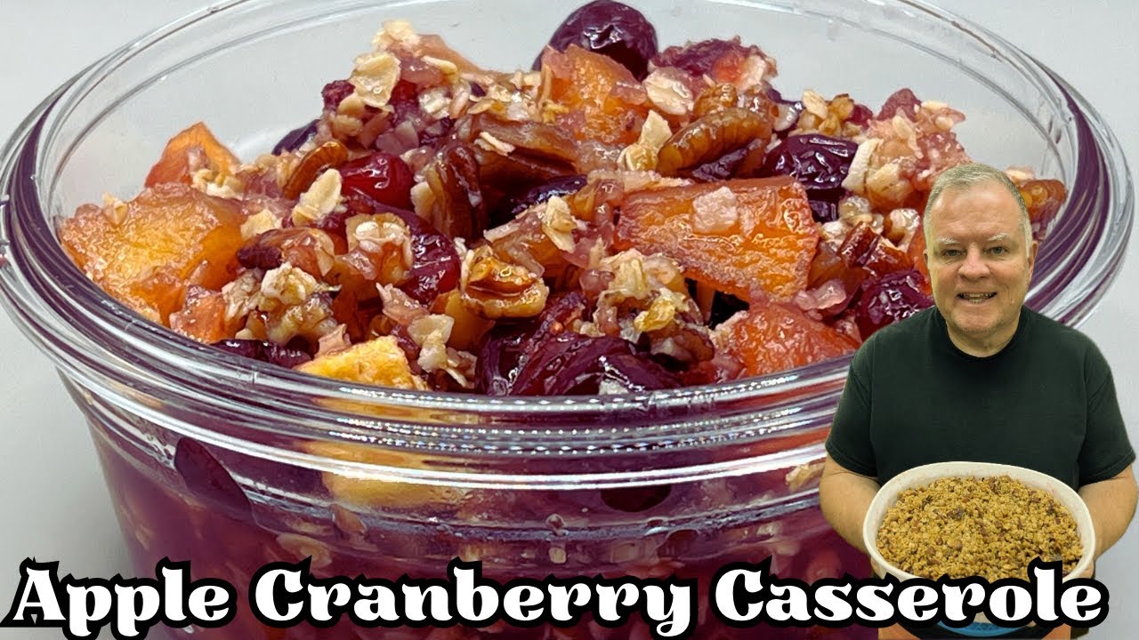 Apple Cranberry Casserole-A wonderful side dish or dessert perfect for the Fall Season & Holidays! 
