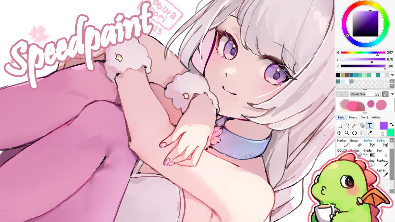 Sakura Rabbit-  Anime Girl - Speedpaint/Timelapse [Paint Tool Sai]