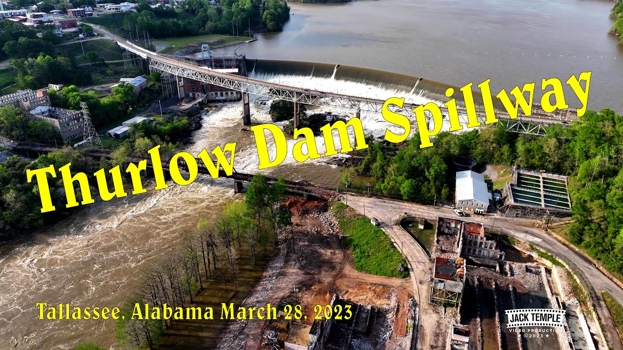 Thurlow Dam Spillways are open in Tallassee -  March 28, 2023