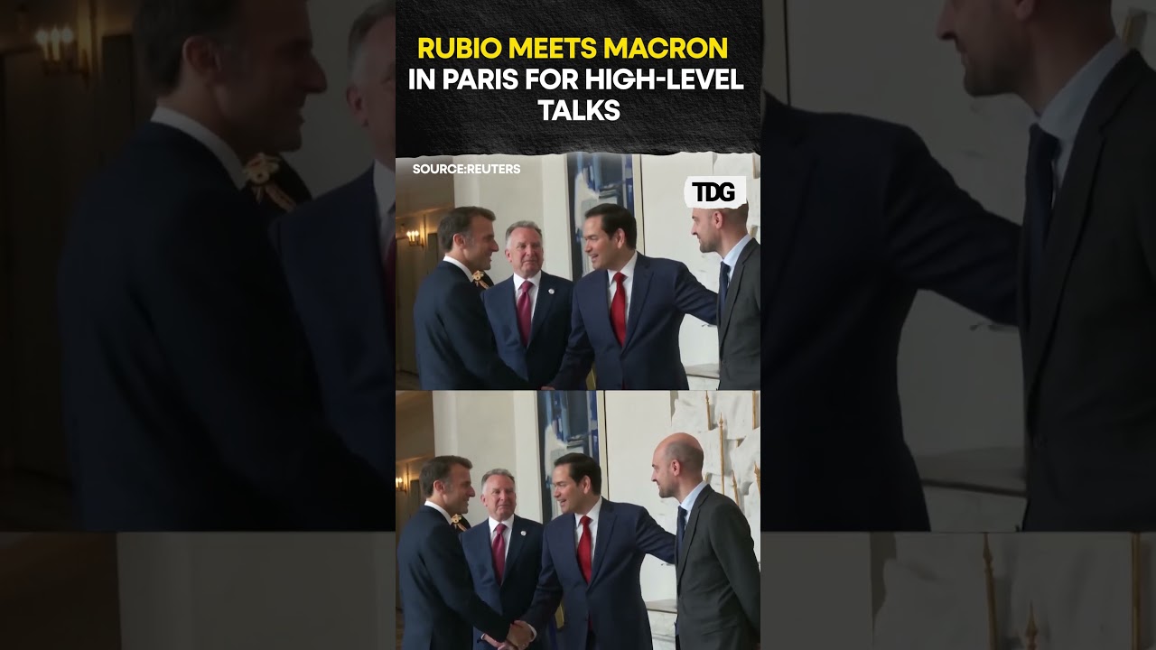 #watch | U.S. Secretary of State Marco Rubio Meets French President Macron in Paris