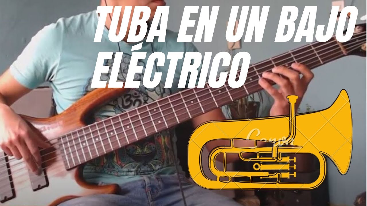 TUBA en un BAJO DE 6 CUERDAS, árboles de la barranca.