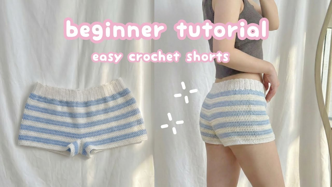 Простые вязаные шорты крючком для начинающих🧸🎀вязаная одежда быстро и легко | вязаные шорты на лето