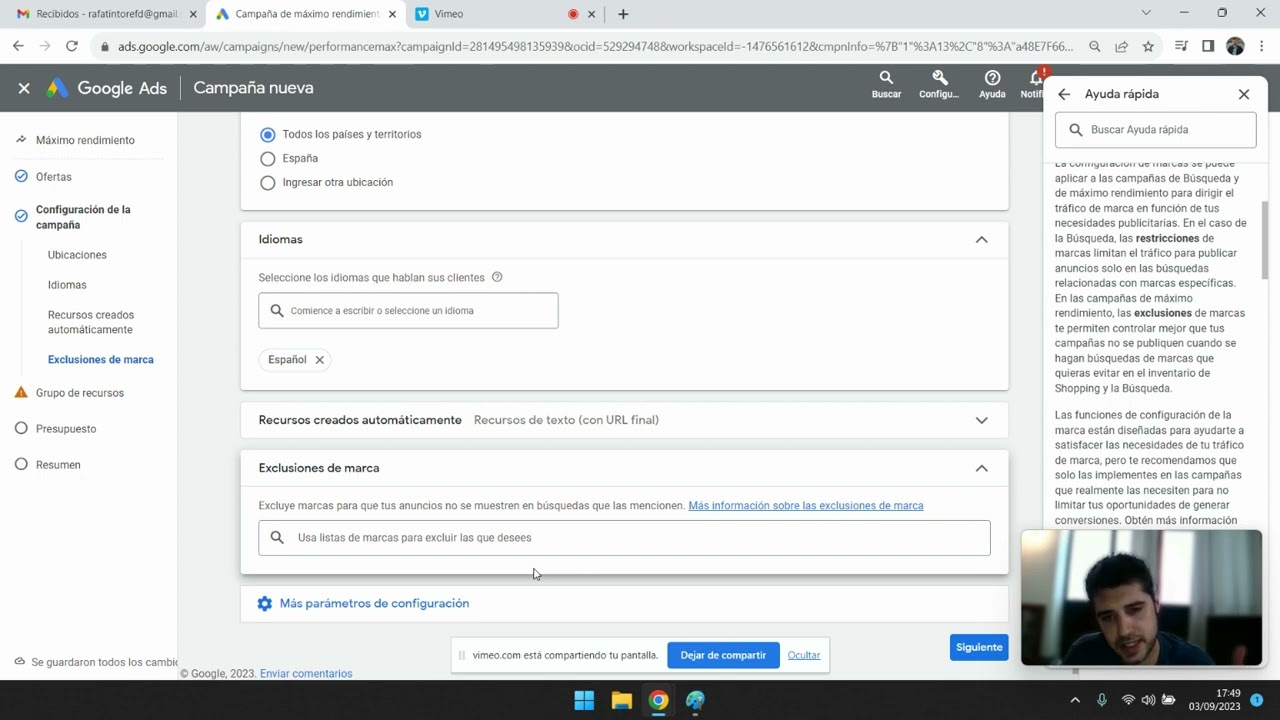 Exclusiones de Marca en Performance Max de Google Ads