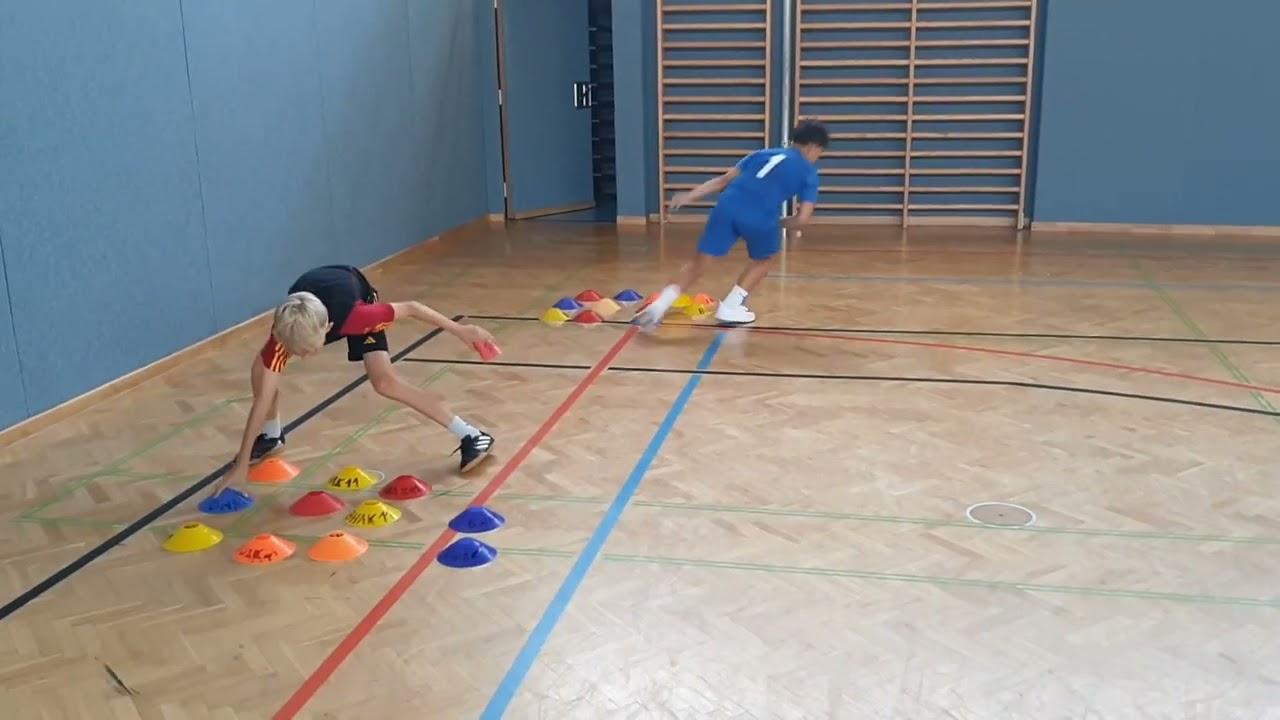 4 Spiele mit Hütchen- Sportunterricht
