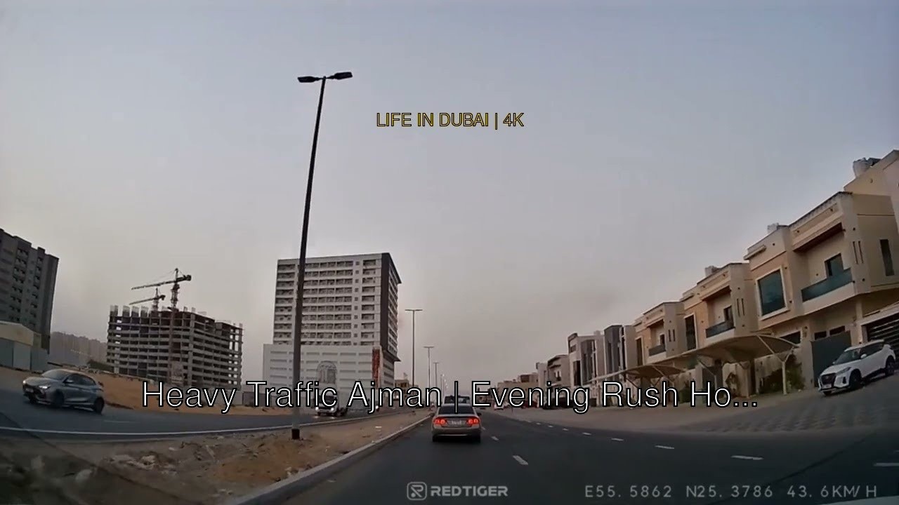 Al Yasmeen Ajman Evening Drive | Heavy UAE Traffic & City Streets 4K