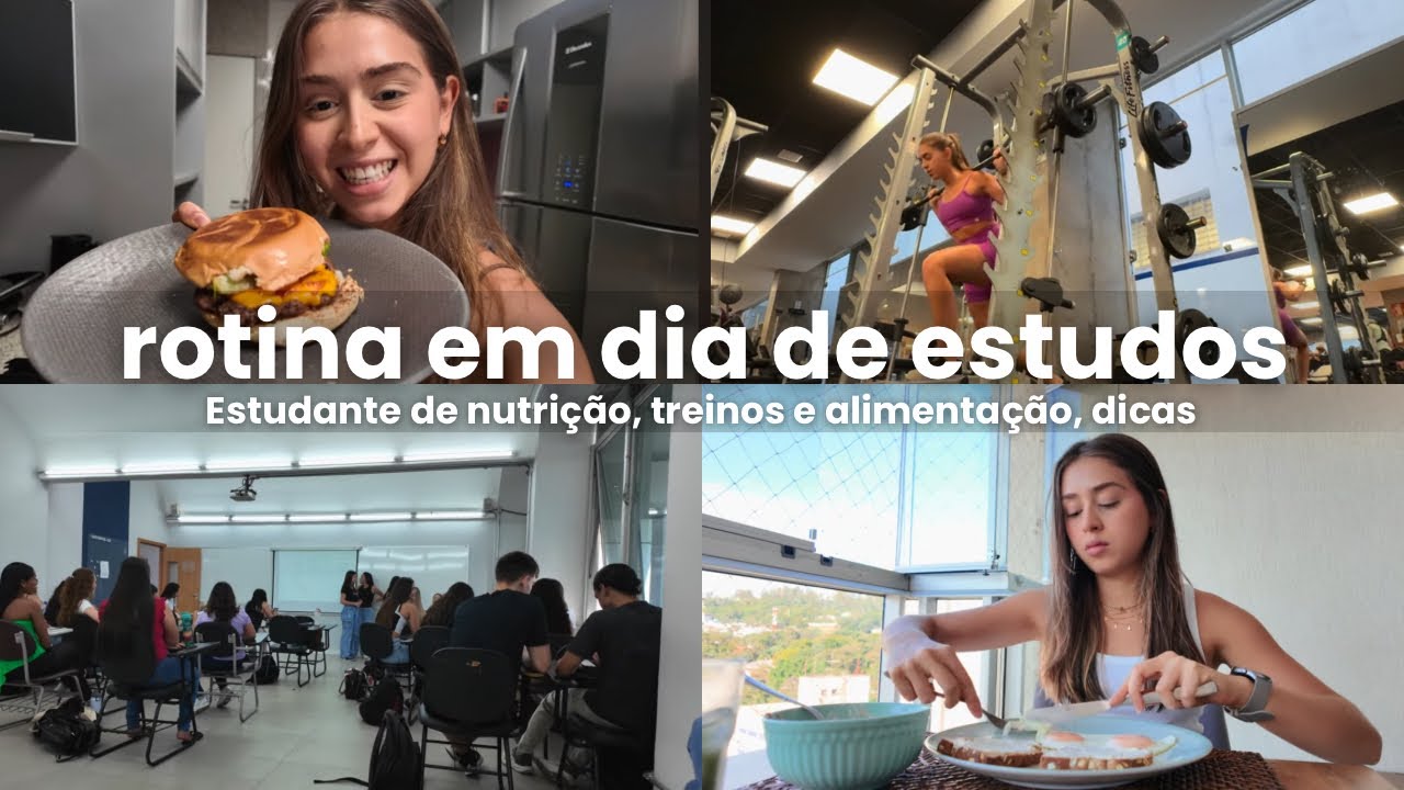 Daily vlog, rotina universitária, dicas de estudo, faculdade nutrição, dieta, treinos e receitas