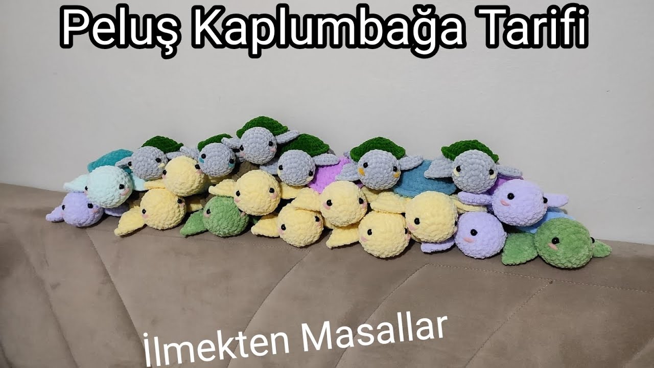 Kolay Peluş Kaplumbağa Tarifi 🐢 caretta caretta черепаха, crochet amigurumi tutorial video 