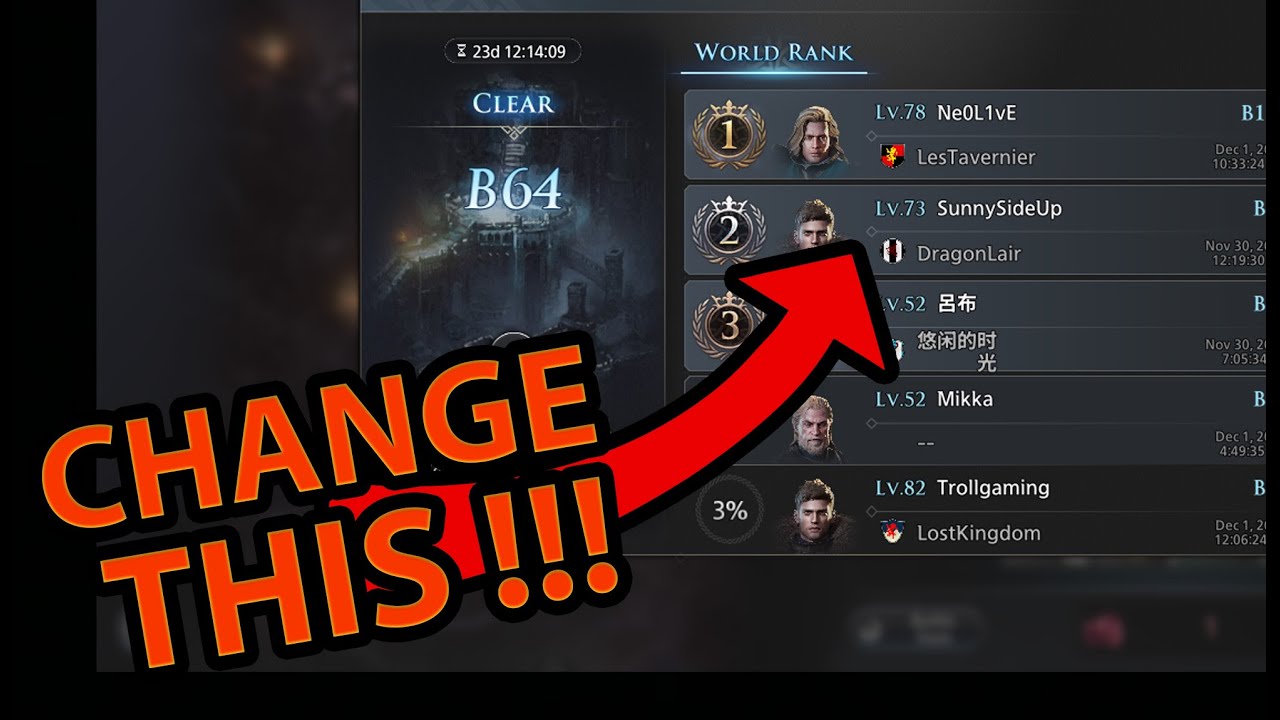 FORBIDDEN DUNGEON HORRIBLE RANKING !! COMPETITION NEEDS A CHANGE King Arthur: Legend Rise