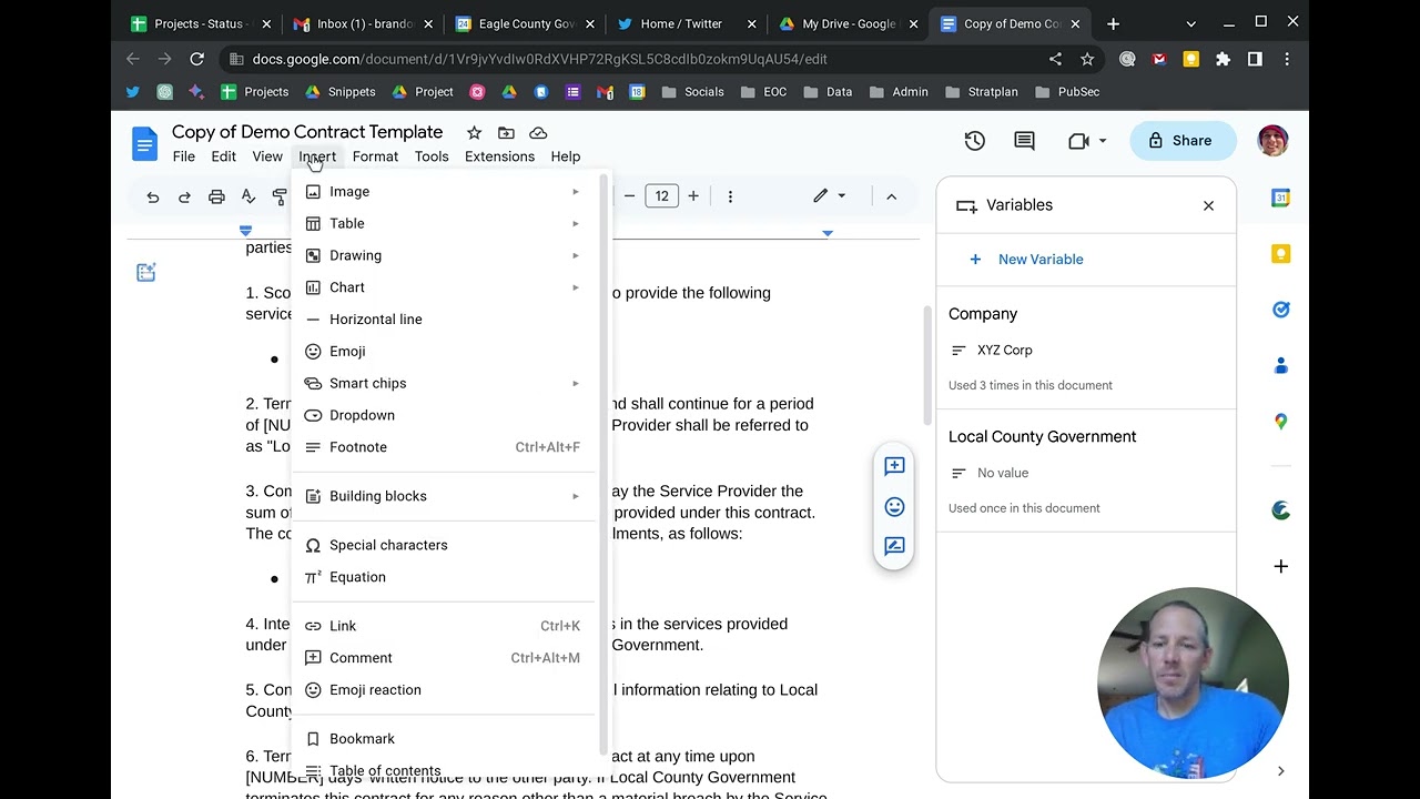 My Lazy Spot - Google Docs - Custom Variables