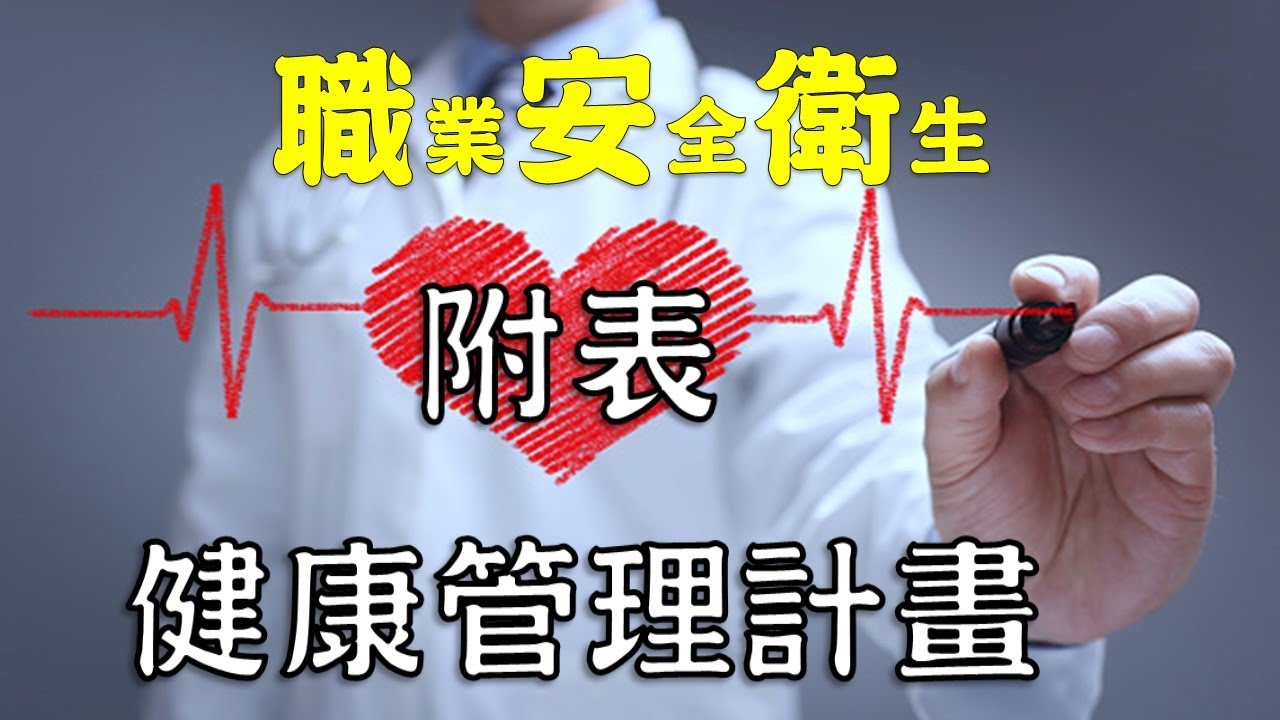 33職安乙級考試│勞工健康管理計畫附表│勞安世界