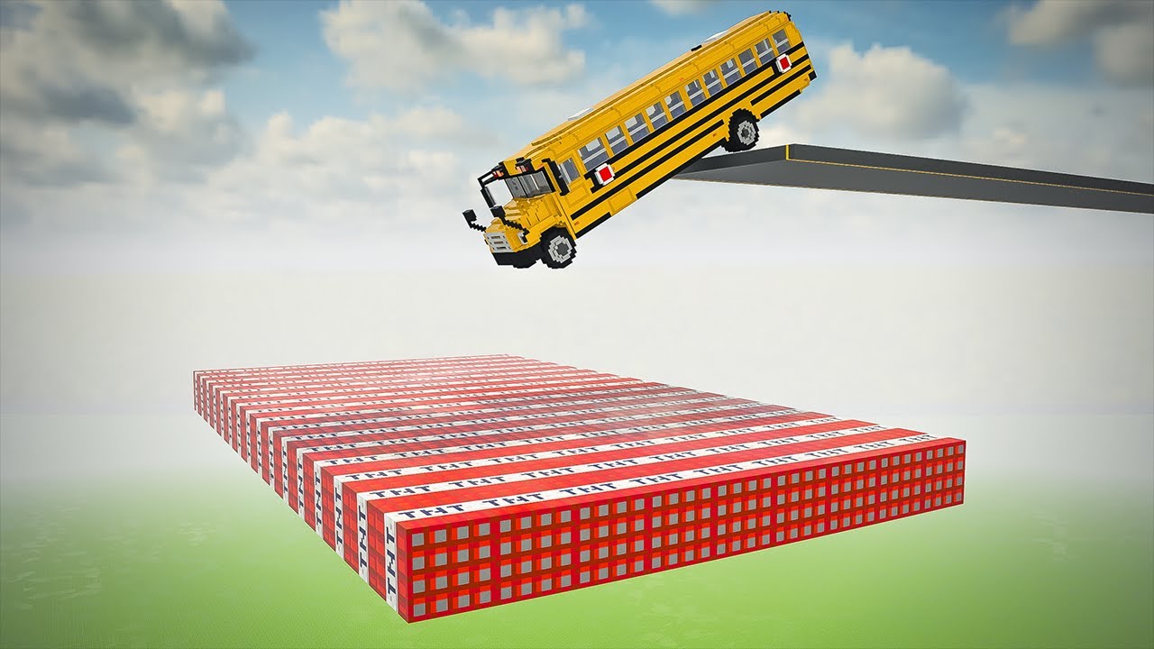 Bus Falls on TNT Wall | Teardown