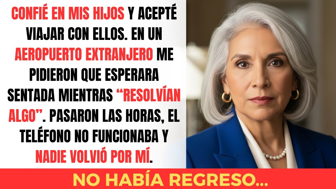 Mis hijos me abandonaron en un aeropuerto extranjero… Un extraño se acercó y me pidió mis documentos