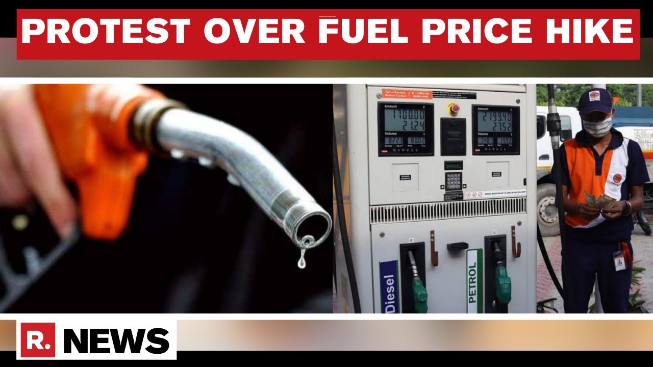 Nationwide Protest Over Fuel Price Rise | Mumbai Petrol Priced At Rs 106.93 Per Litre | Republic TV