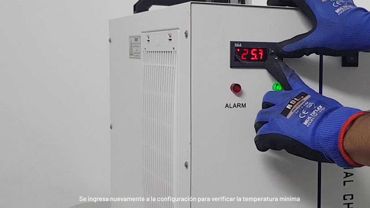 Ajuste del control de temperatura del Refrigerador de Agua (Chiller) CW-5200