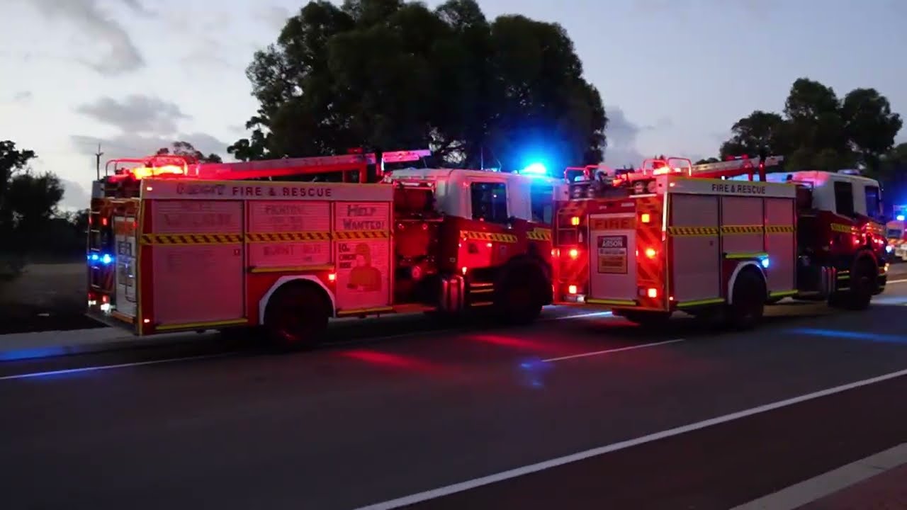 Bushfire in Kwinana Town Center on Hawkeswood Blvd