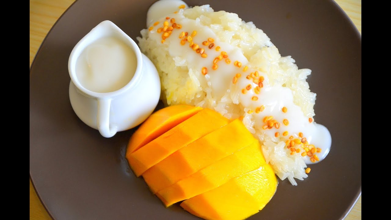 How to Make Thai Mango Sticky Rice ข้าวเหนียวมะม่วงหอมหวานจ้า
