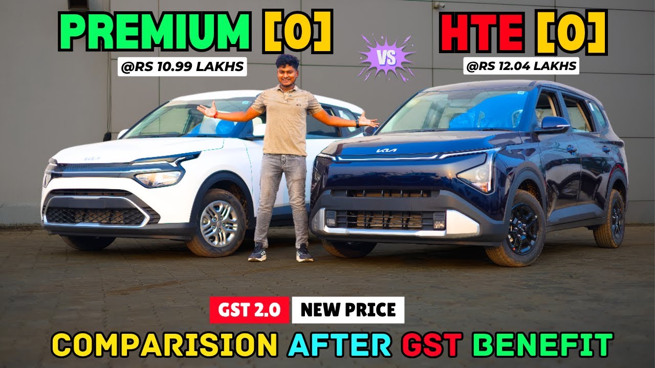 Kia CARENS Premium (O) vs CLAVIS HTE(O) 🔥 comparison ✅