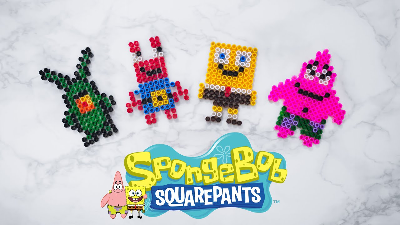 Making SpongeBob SquarePants Characters Using IKEA PYSSLA Beads