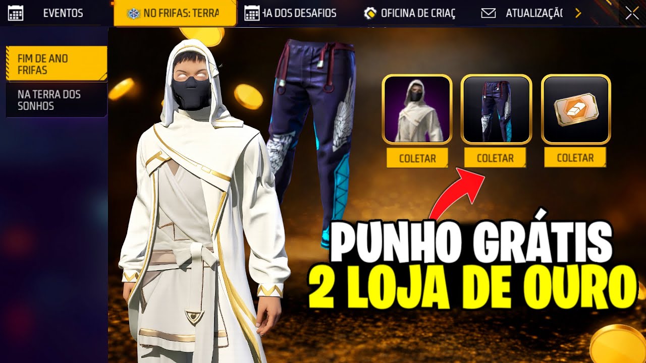 URGEENTE!! PEGUE 1 SKIN GRÁTIS, 4 CALÇAS ANGELICAL, AZUL DE VOLTA🔥 LOJA MISTERIOSA NO FREE FIRE