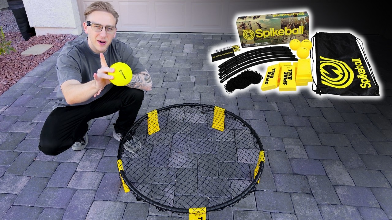 Оригинальный игровой набор Spikeball – быстрая, веселая и захватывающая игра на открытом воздухе.