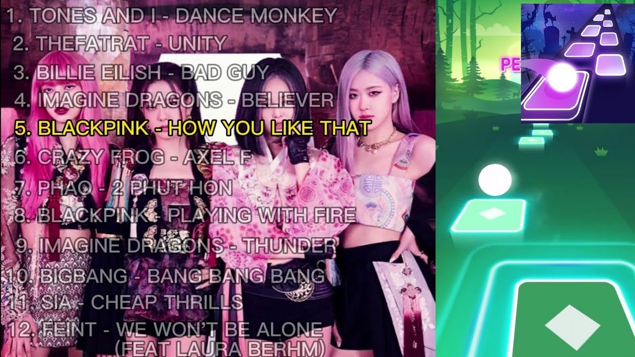【Android/iOS】Top 12 Popular Music Songs by Tiles Hop - EDM Rush - Mobile Gameplay 1080p HD