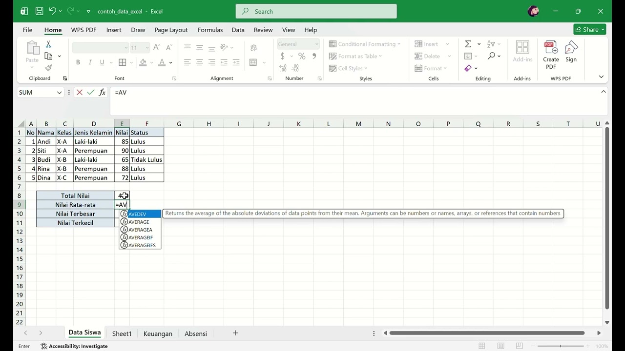 Pemanfaatan Fitur Microsoft Excel