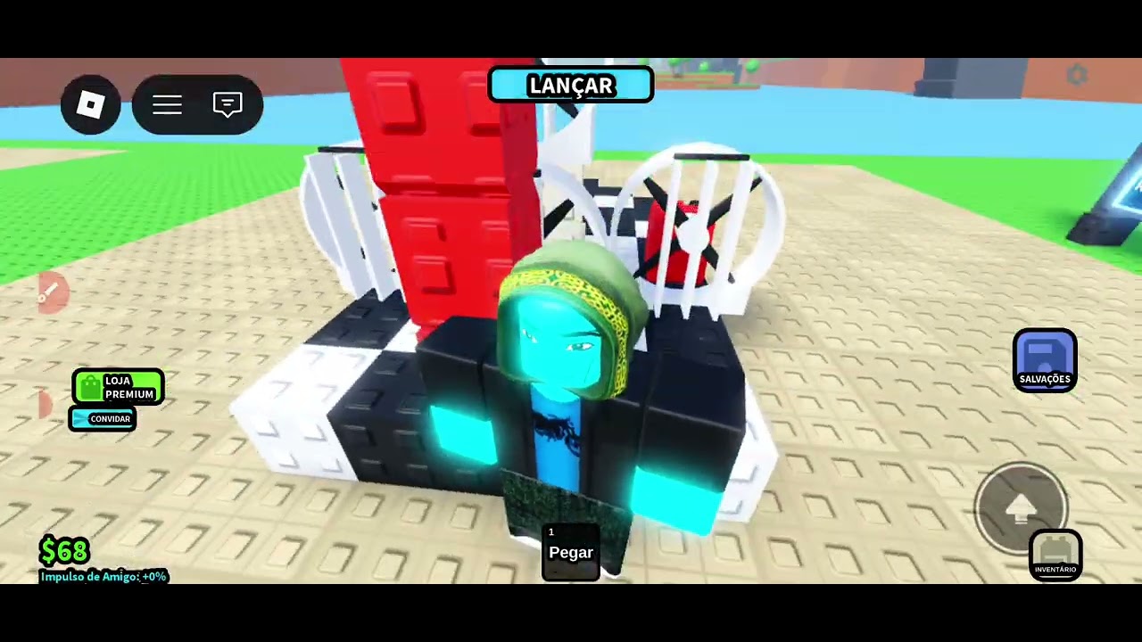 Jogando construa um barco no roblox